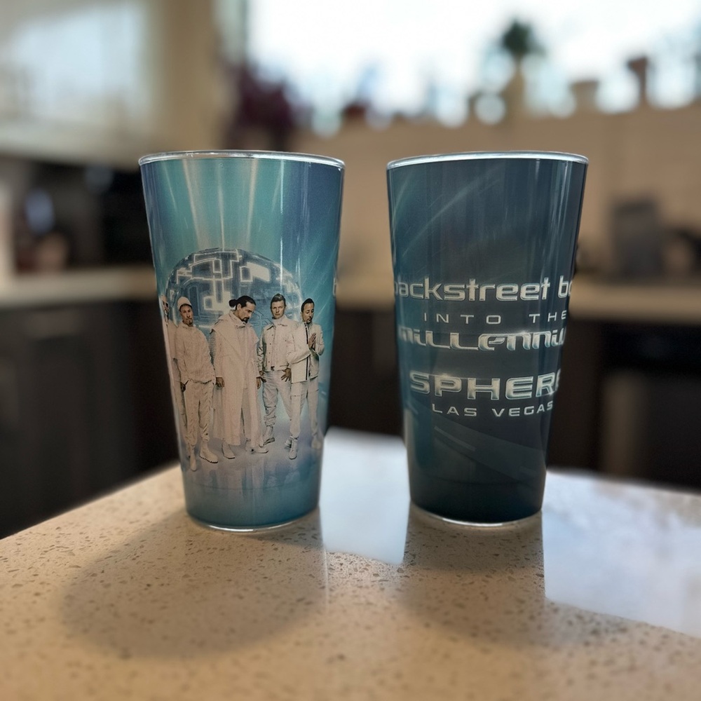 BSB Backstreet Boys Sphere Vegas Shows Into The Millennium Set of Two Cups